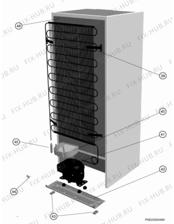 Взрыв-схема холодильника Faure FRC333WO1 - Схема узла Cooling system 017